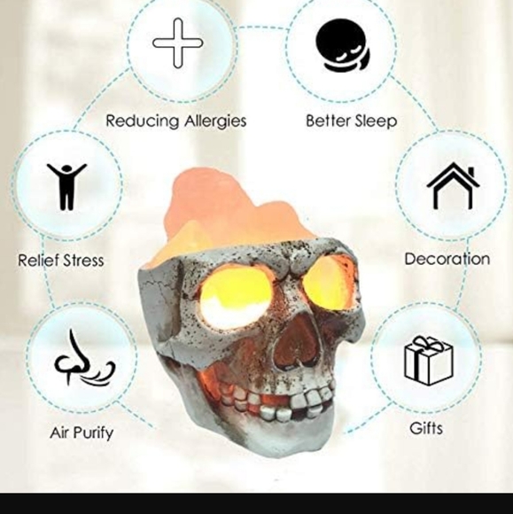 3D USB Skull Himalayan Salt Lamp, LED Adjustable Skull Lamp with dimmer switch - Picture 7 of 7